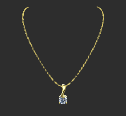 Pendant & Necklace 548 | 3d print model