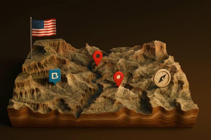 3D Map of USA