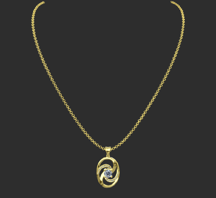 Pendant & Necklace 569 | 3d print model