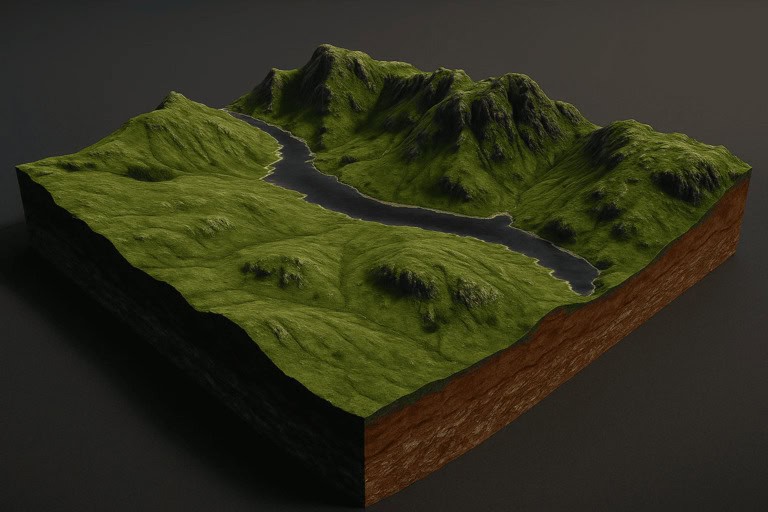 3d Map Of United Kingdom