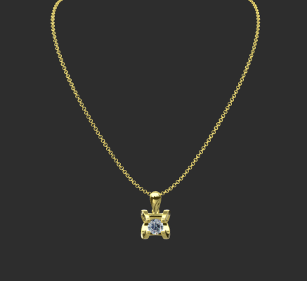 Pendant & Necklace 588 | 3d print model