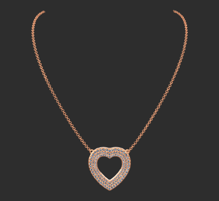 Pendant & Necklace 596 | 3d print model