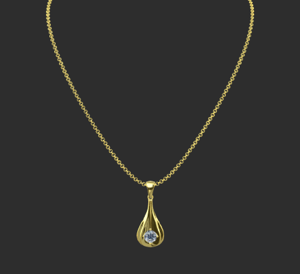 Pendant & Necklace 599 | 3d print model