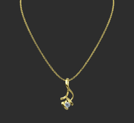 Pendant & Necklace 604 | 3d print model