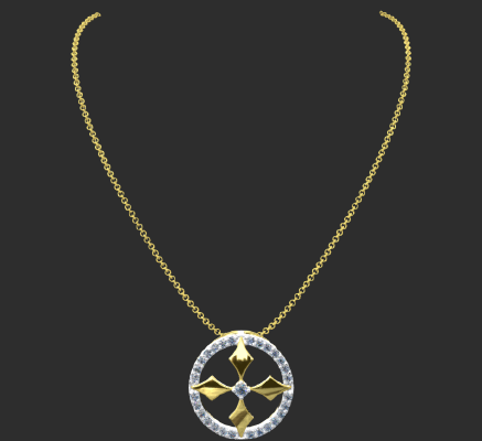 Pendant & Necklace 614 | 3d print model