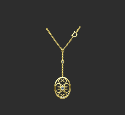 Pendant & Necklace 623 | 3d print model