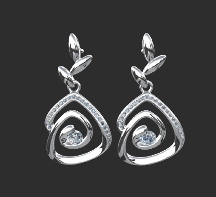 Earrings 627 | 3d print model