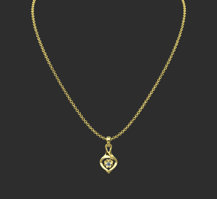 Pendant & Necklace 628 | 3d print model