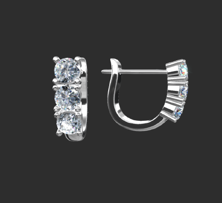 Earrings 641 | 3d print model