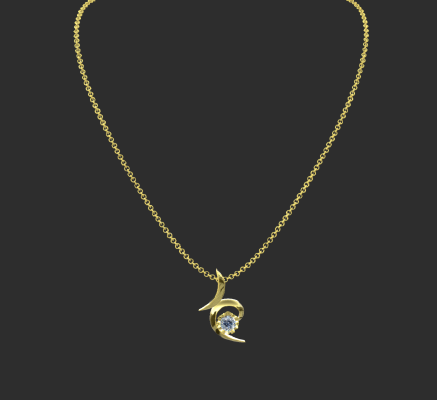 Pendant & Necklace 645 | 3d print model