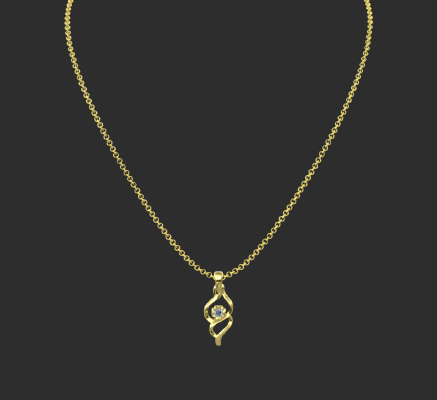 Pendant & Necklace 647 | 3d print model