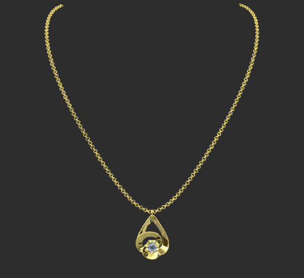 Pendant & Necklace 652 | 3d print model