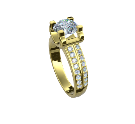 Fashion ring 665 | 3d print model