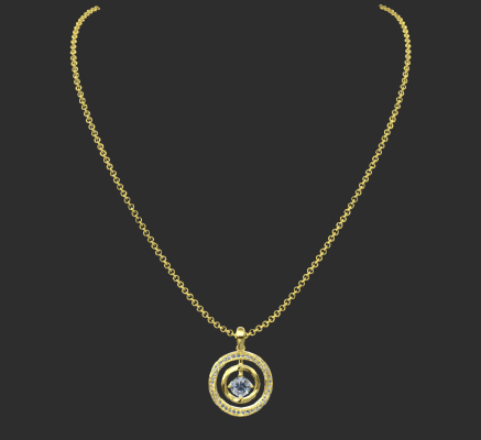 Pendant & Necklace 694 | 3d print model