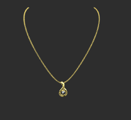 Pendant & Necklace 698 | 3d print model