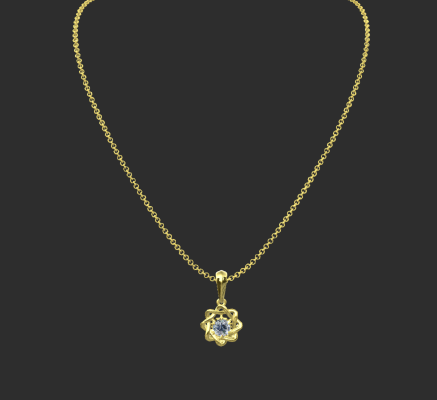 Pendant & Necklace 702 | 3d print model