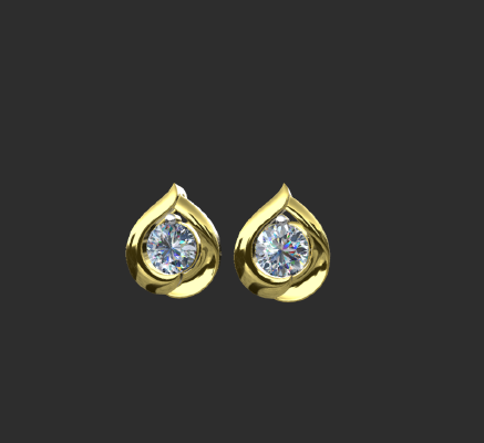 Earrings 707 | 3d print model