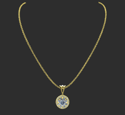 Pendant & Necklace 712 | 3d print model