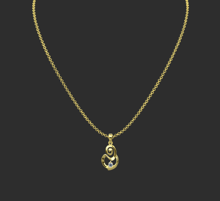 Pendant & Necklace 714 | 3d print model