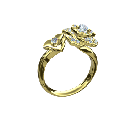 Fashion ring 727 | 3d print model