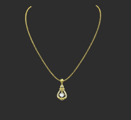 Pendant & Necklace 732 | 3d print model