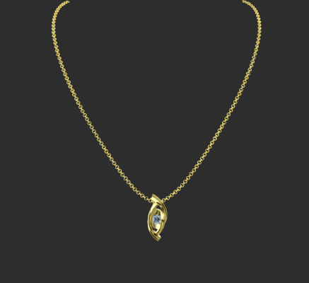 Pendant & Necklace 756 | 3d print model