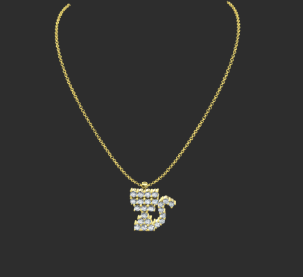 Pendant & Necklace 763 | 3d print model