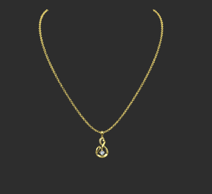 Pendant & Necklace 767 | 3d print model