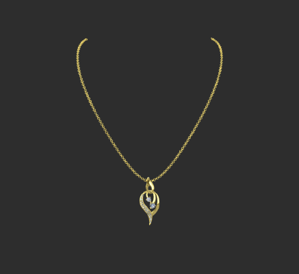 Pendant & Necklace 770 | 3d print model