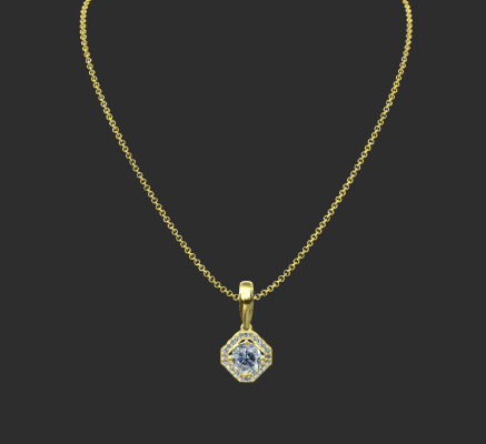 Pendant & Necklace 778 | 3d print model