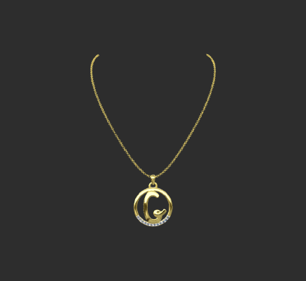 Pendant & Necklace 786 | 3d print model