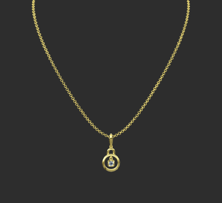 Pendant & Necklace 801 | 3d print model