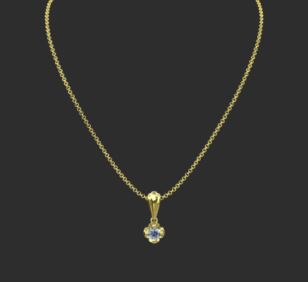 Pendant & Necklace 802 | 3d print model