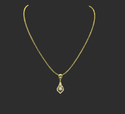 Pendant & Necklace 805 | 3d print model