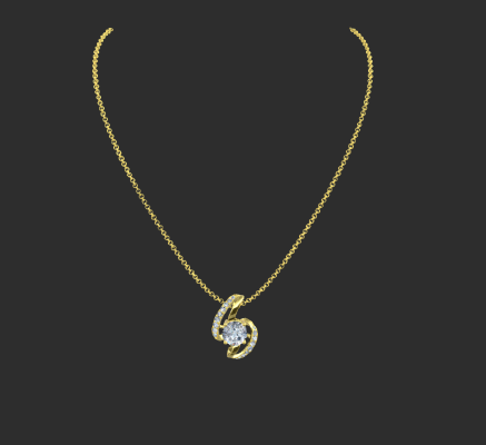 Pendant & Necklace 809 | 3d print model