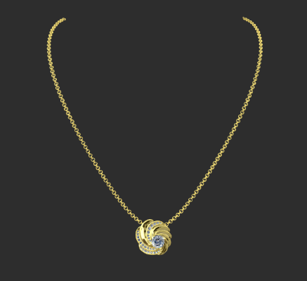 Pendant & Necklace 815 | 3d print model