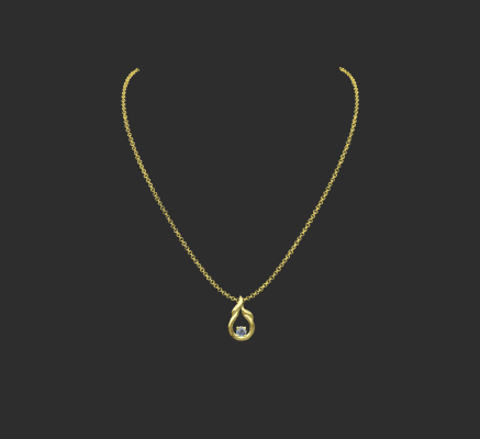 Pendant & Necklace 827 | 3d print model