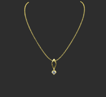 Pendant & Necklace 833 | 3d print model