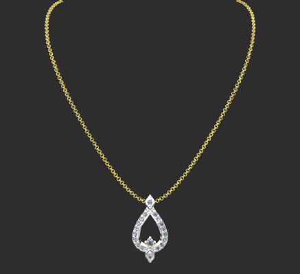 Pendant & Necklace 836 | 3d print model
