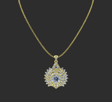 Pendant & Necklace 843 | 3d print model