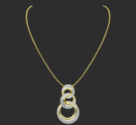 Pendant & Necklace 852 | 3d print model