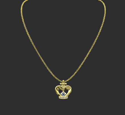 Pendant & Necklace 857 | 3d print model