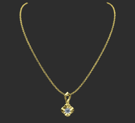 Pendant & Necklace 858 | 3d print model