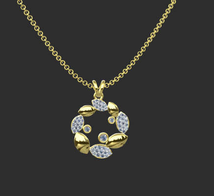 Pendant & Necklace 865 | 3d print model