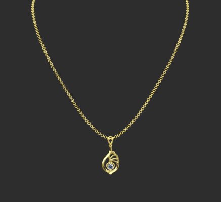 Pendant & Necklace 866 | 3d print model
