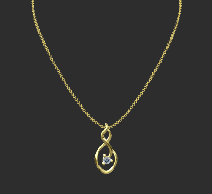 Pendant & Necklace 871 | 3d print model