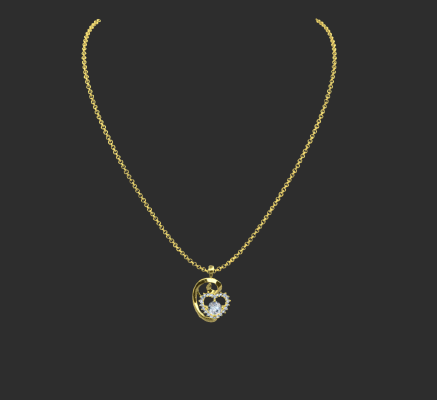 Pendant & Necklace 879 | 3d print model