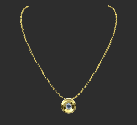 Pendant & Necklace 884 | 3d print model
