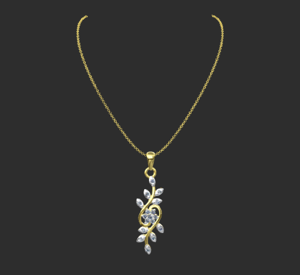 Pendant & Necklace 886 | 3d print model