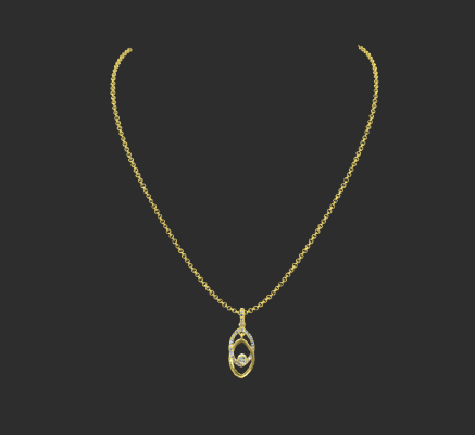 Pendant & Necklace 902 | 3d print model